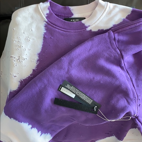 Deadstock Amiri Purple Shotgun Crewneck - Picture 1 of 11